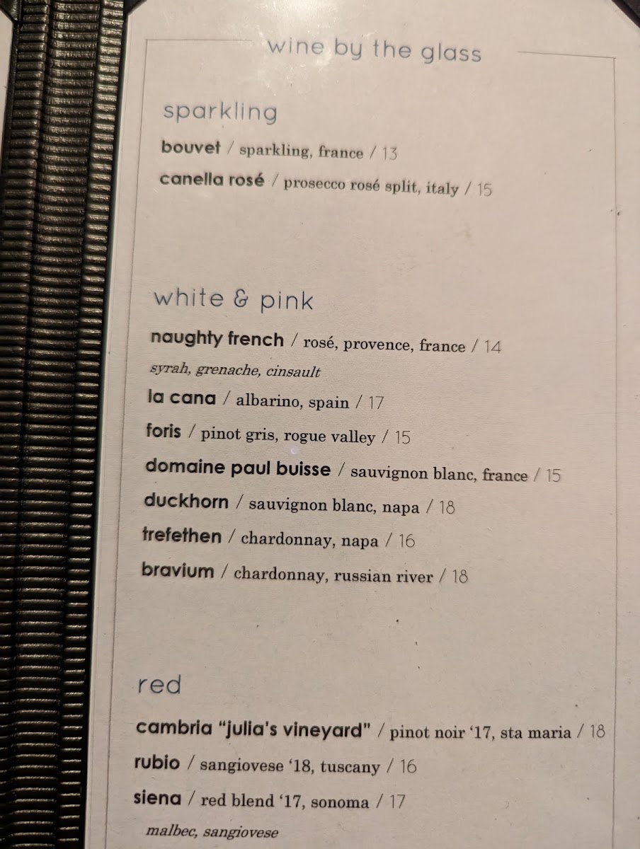 Menu - Wood & Water photo 1