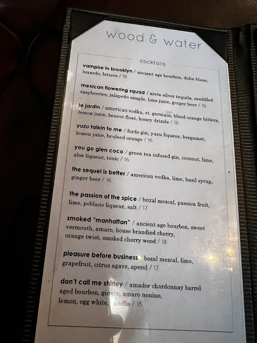 Menu - Wood & Water photo 8